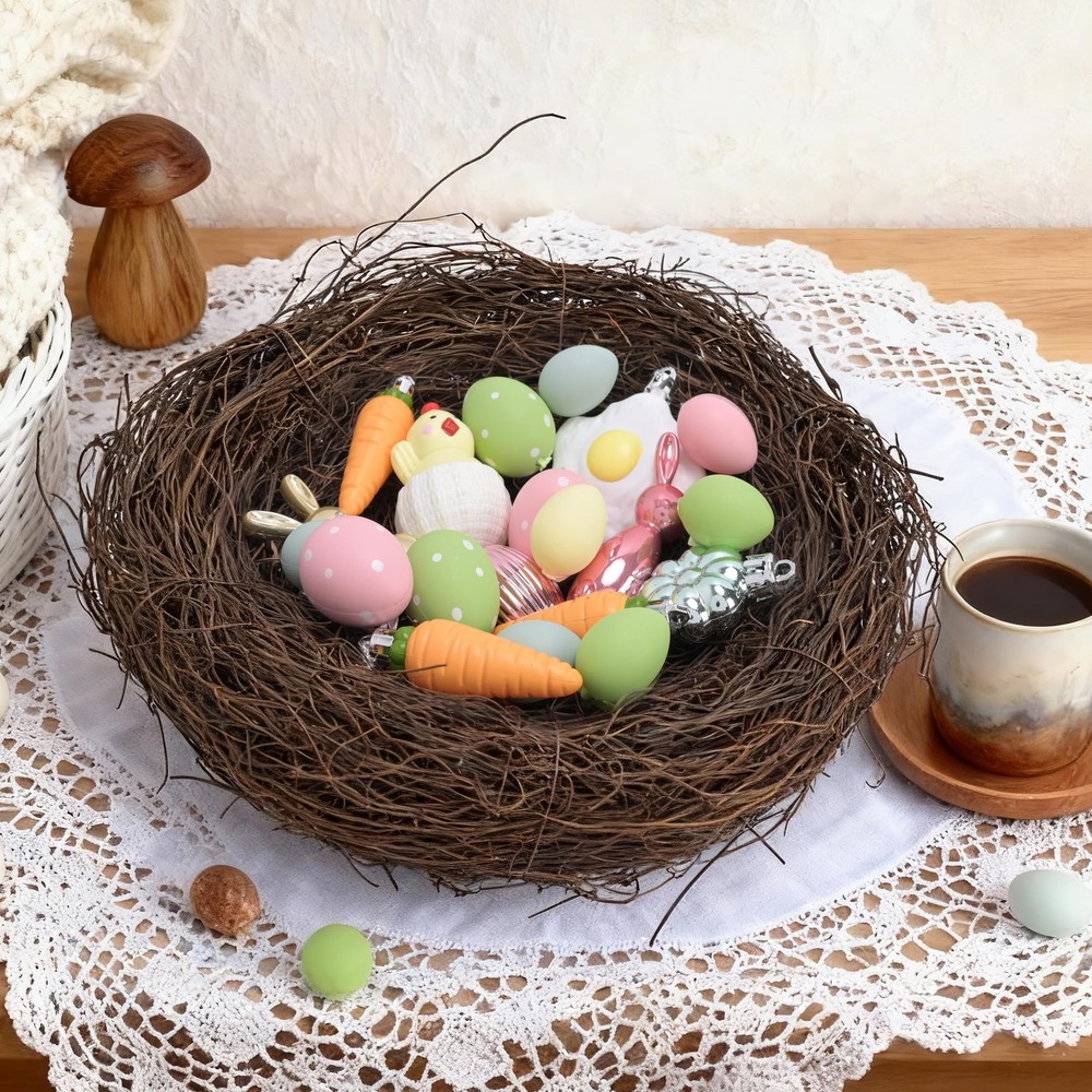 Easter Tree Decorations, 18ct Easter Eggs Ornaments for Basket, Shatterproof