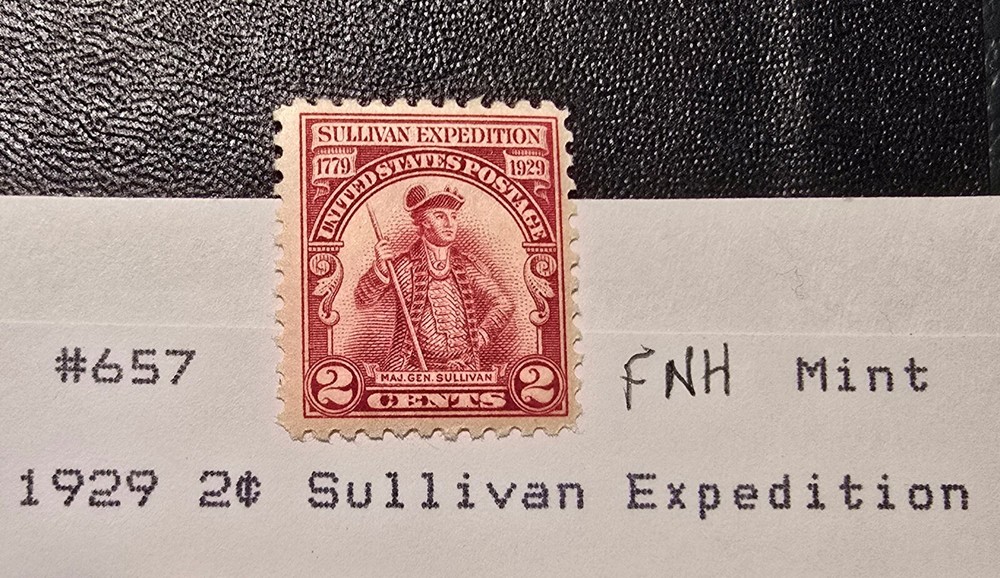 US stamp 657 Sullivan Expedition 2c red