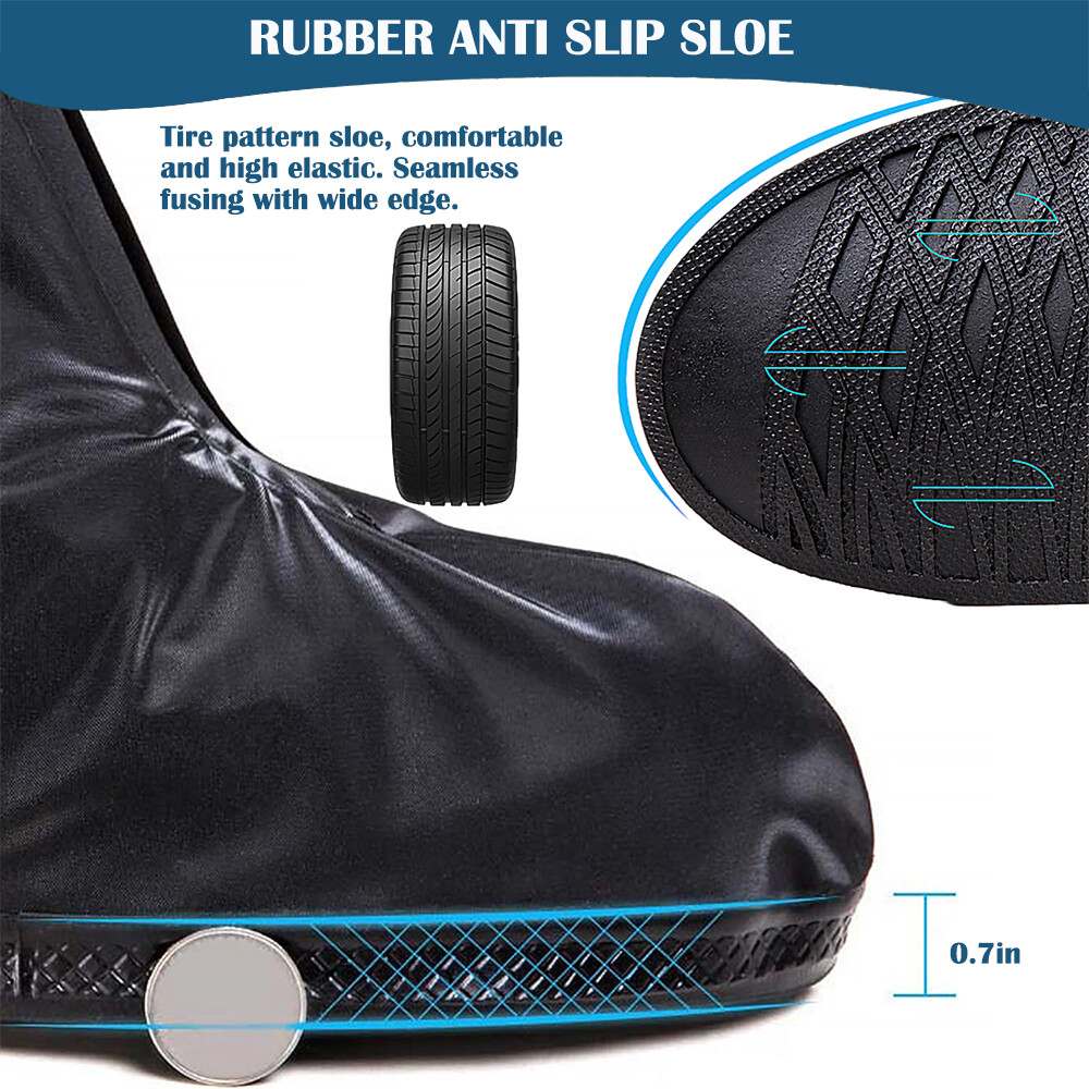 Anti-slip Rubber Shoe Covers Reusable Rain Snow Boot Waterproof Shoes Protector