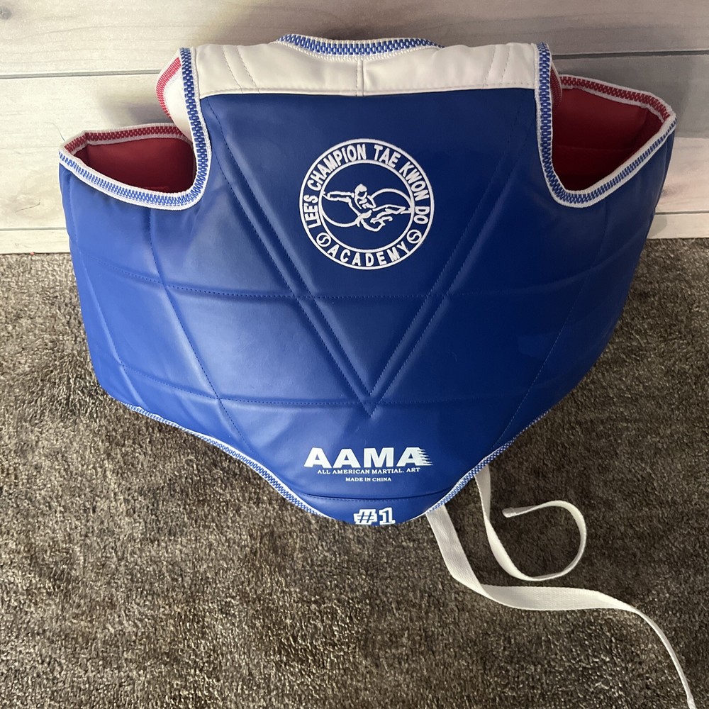 Lee's Champion Tae Kwon Do Academy Chest Protector - Size 1 - Reversible AAMA