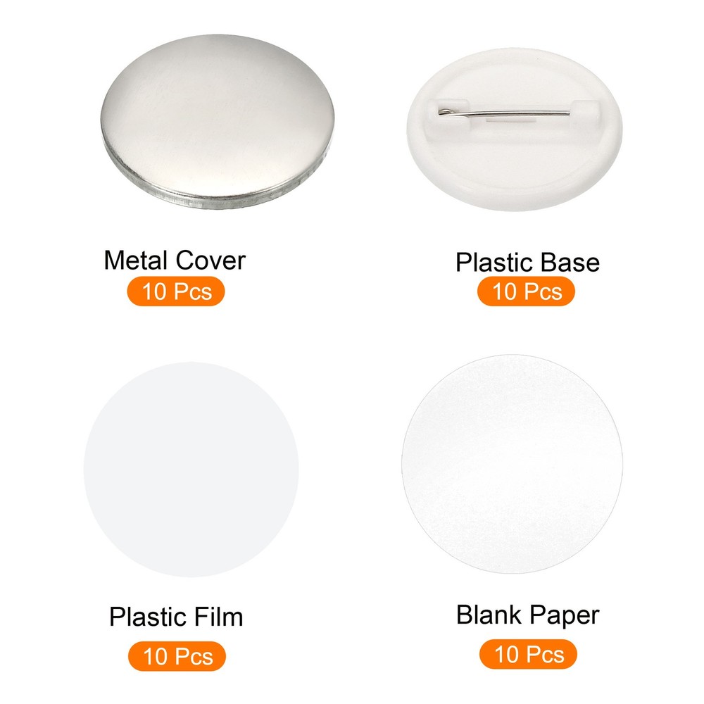 0.98" Blank Button Making ,10Pcs Round Badge Parts for Button Maker Machine