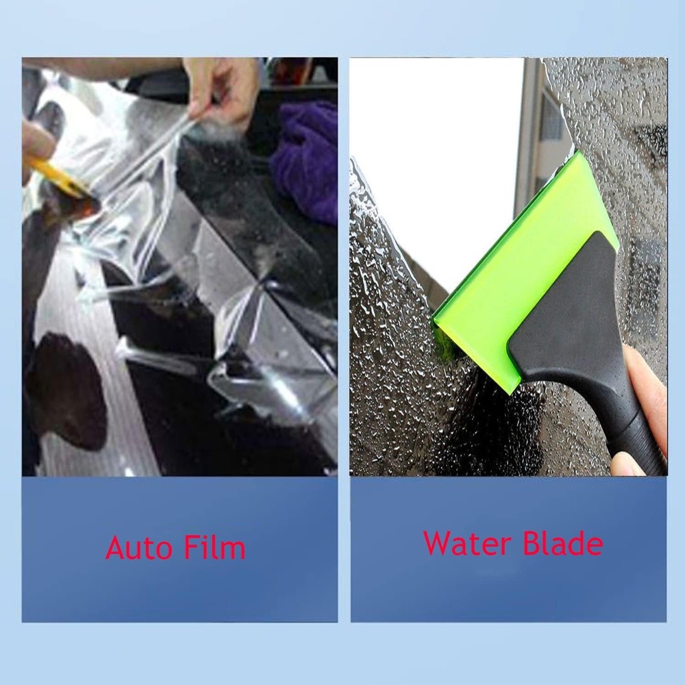 Small Squeegee with 5 Inch Green Rubber Window Tint Squeegee, Mini