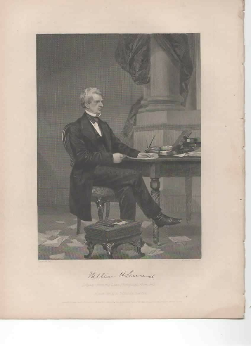 William H Seward vintage print 1865 by Chappel