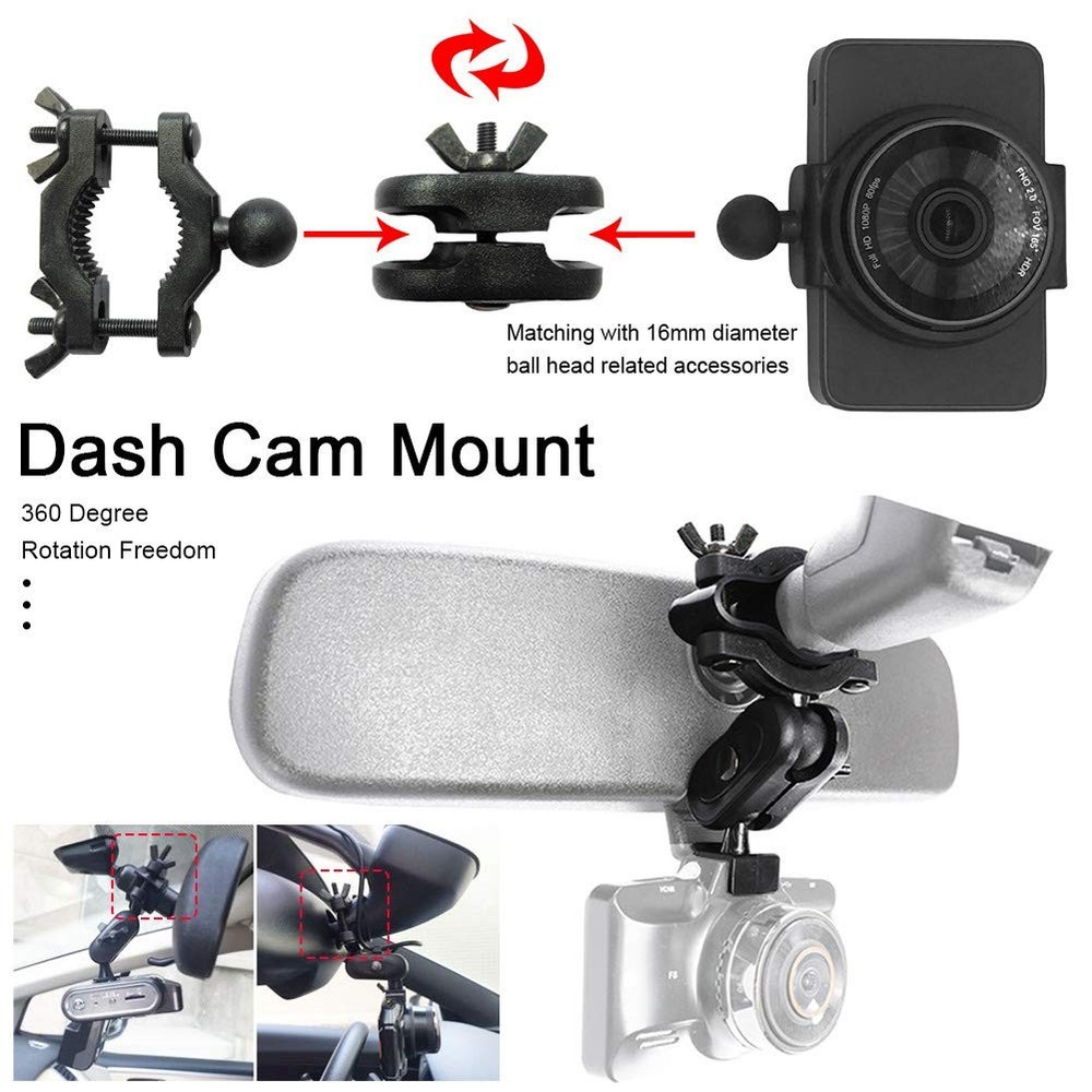 CALIDAKA Car Interior Holder Camera Bracket Auto Driving free size, Black