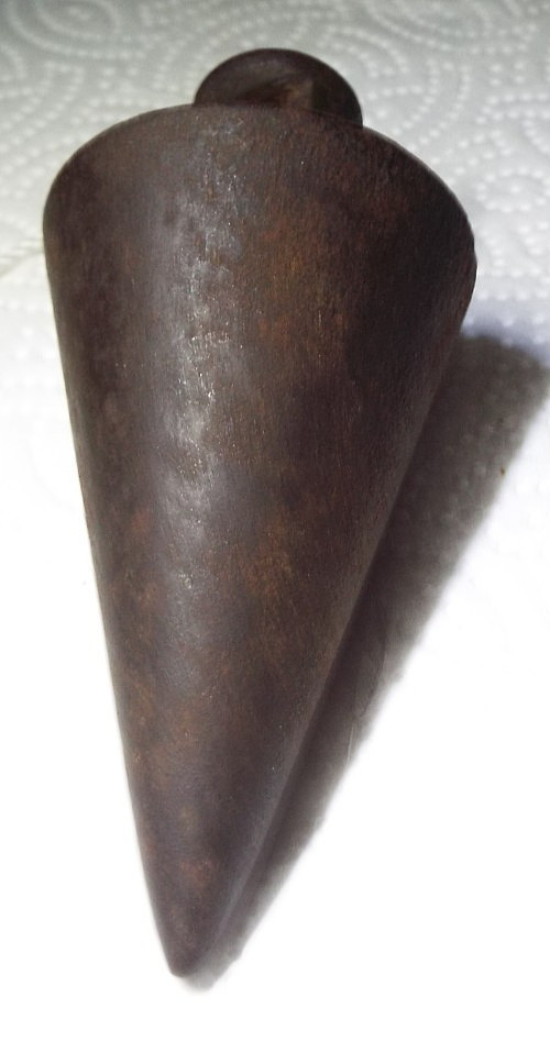 UNMARKED ANTIQUE PLUMB BOB WITH NEW LINE READ!!!