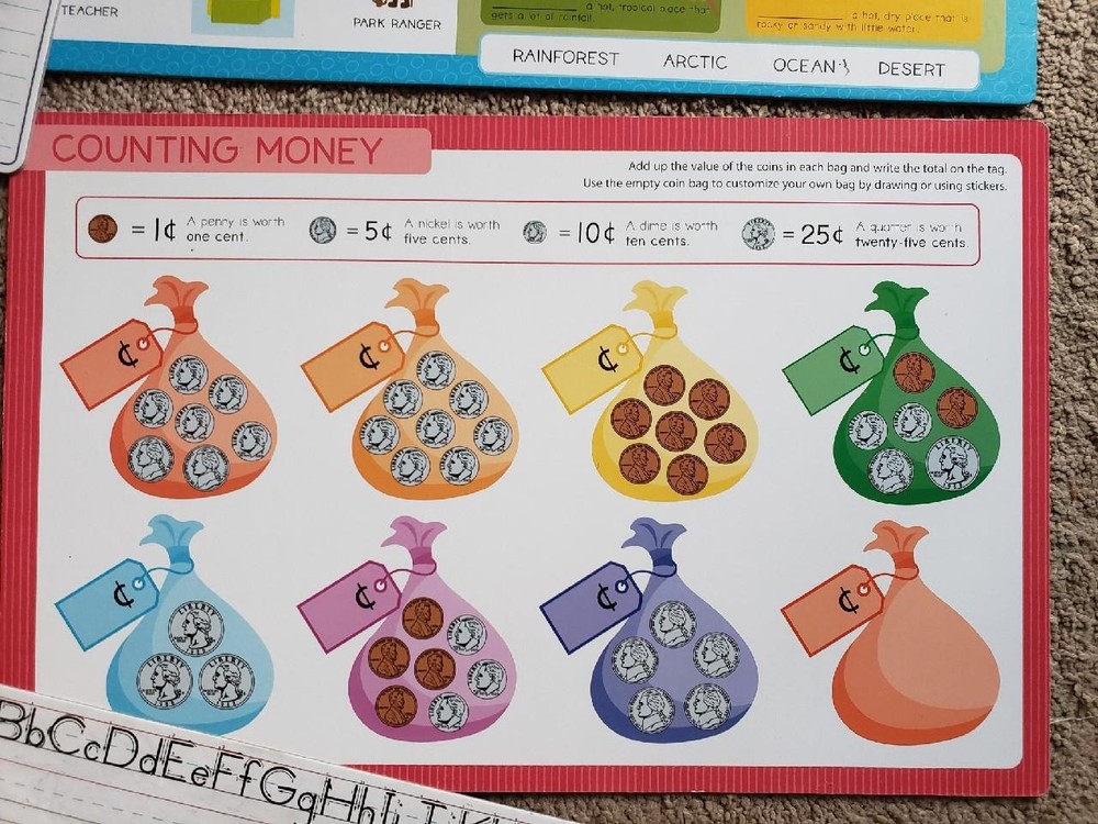 Teaching Classroom Materials Solar System Math Language Time Wipe Off Boards EUC