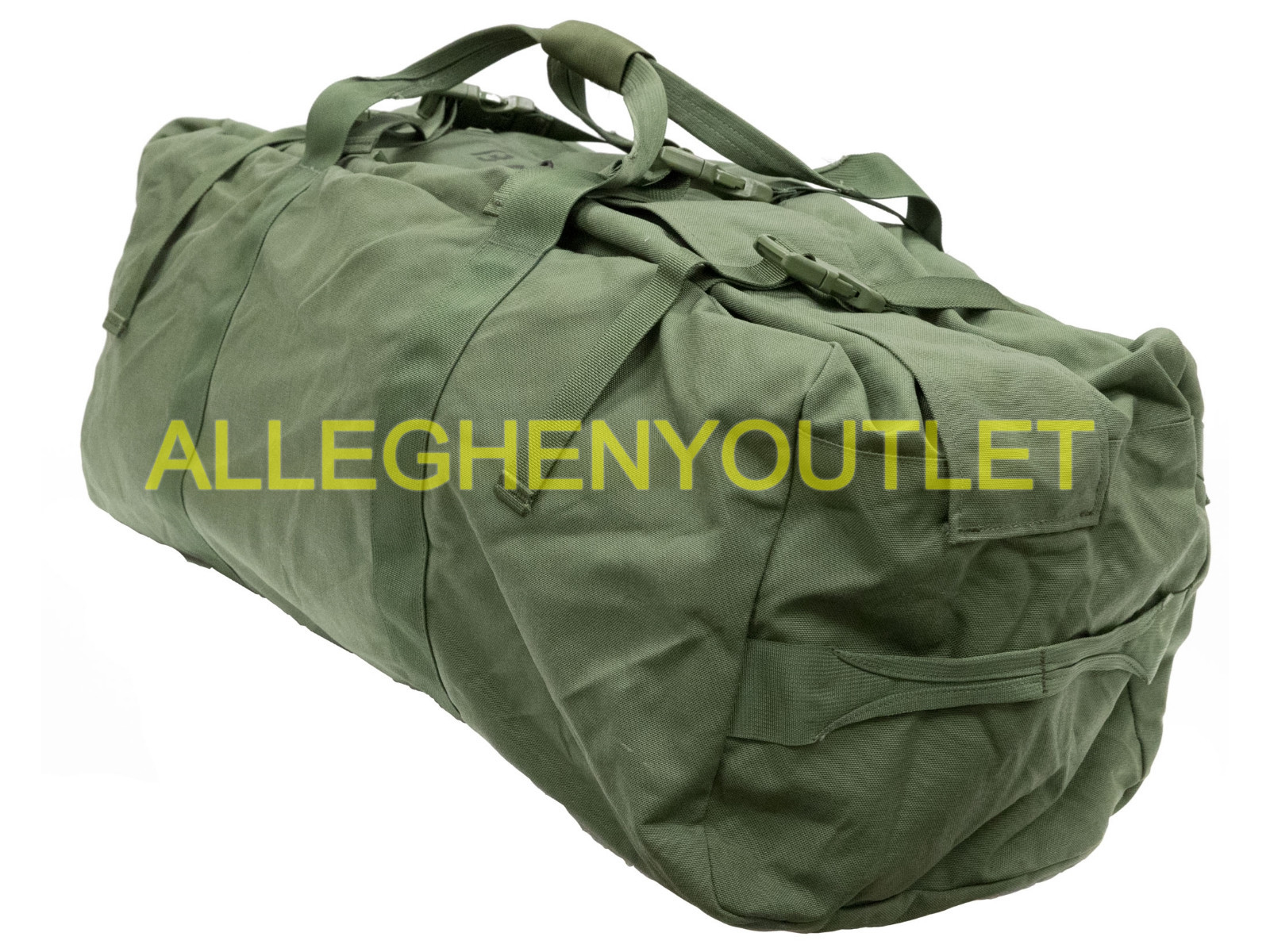 Improved Military Sea Bag US Army Duffle Sack Deployment Pack Green Side Zipper