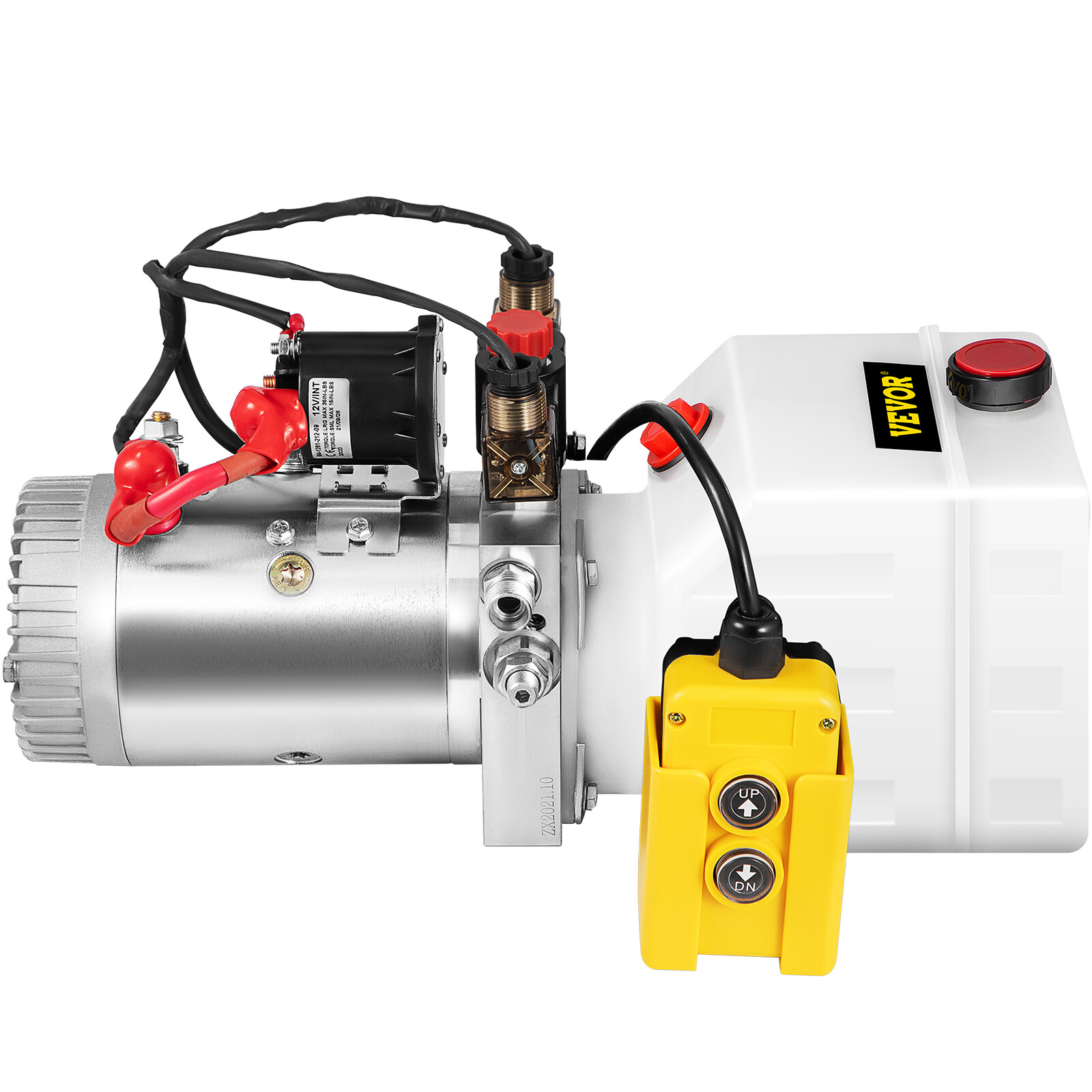 VEVOR 3 Quart 12V KTI Double Acting Hydraulic Pump with Manual Override