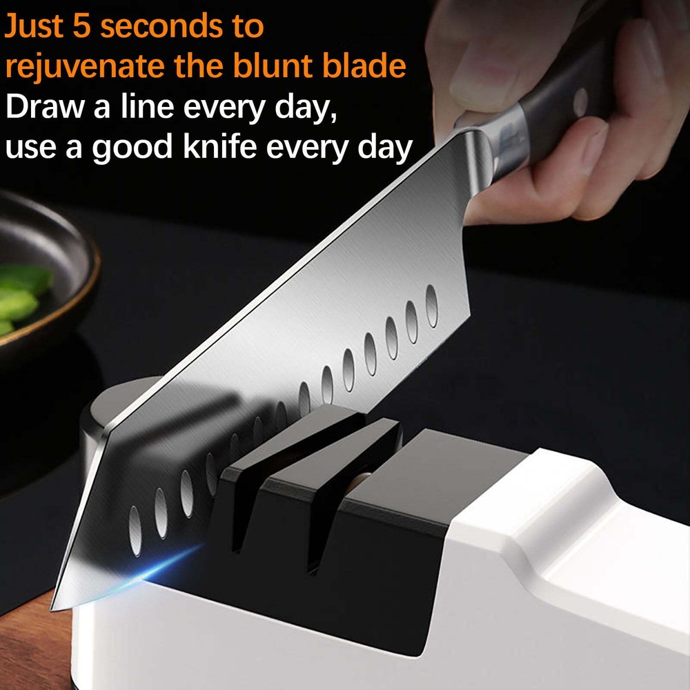 USB Electric Knife Sharpener 3 Stage Kitchen Sharpening Stone Grinder Scissors