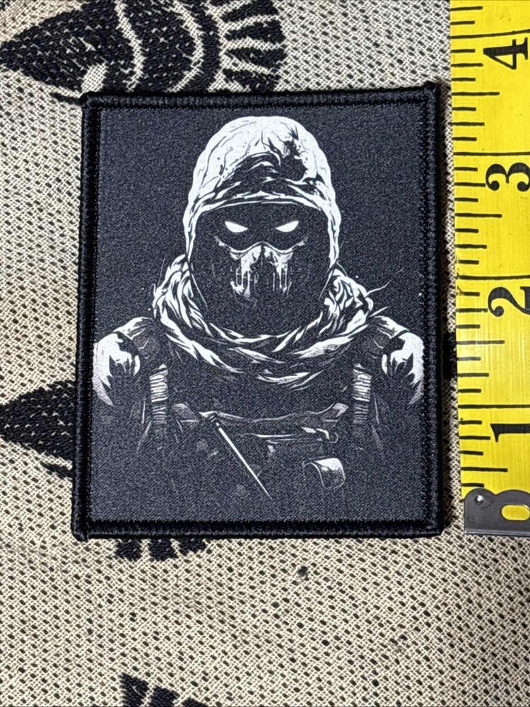 Ghost Moral Tactical Hook And Loop Patch High Quality Graphic ~3x3.5