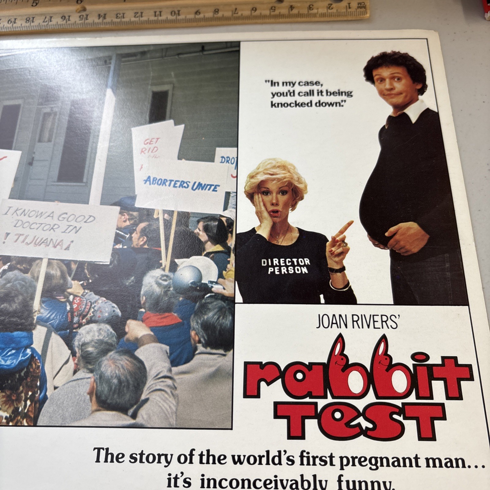 1978 Original Rabbit Test Lobby Card Poster Joan Rivers Billy Crystal Vintage