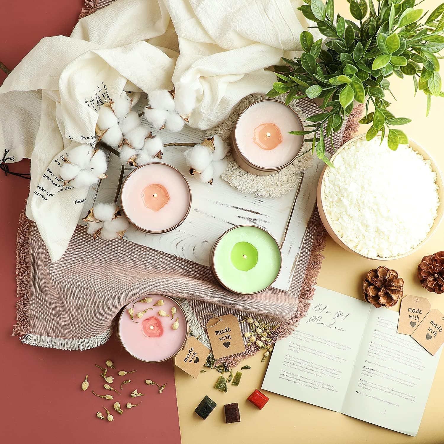 Organic Soy Candle Wax for Candle Making, 10 lbs Natural Candles Making Supplies