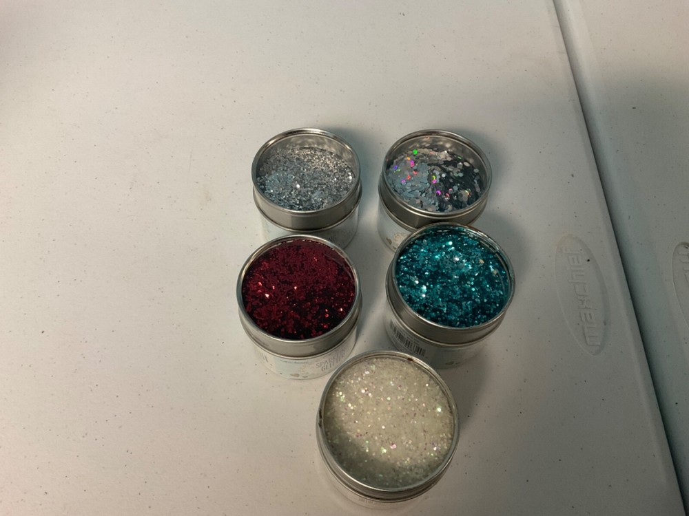 Assorted Glitter Lot, 15 count. 2.5Oz Each. As shown. New. #2
