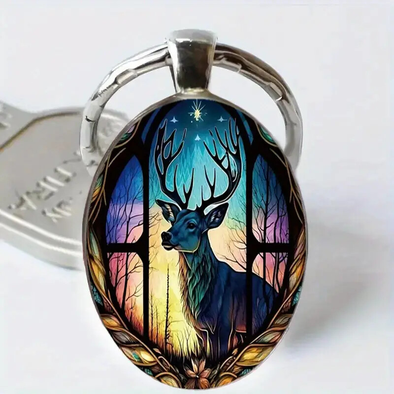 Creative Colorful Deer Pattern Keychain For The Hunter