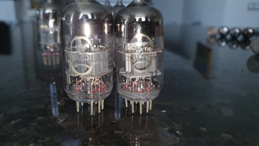 6N23P = E88CC = 6922 = 6DJ8 Matched PAIR REFLEСTOR NOS Silver Shield 1970s 2pcs+