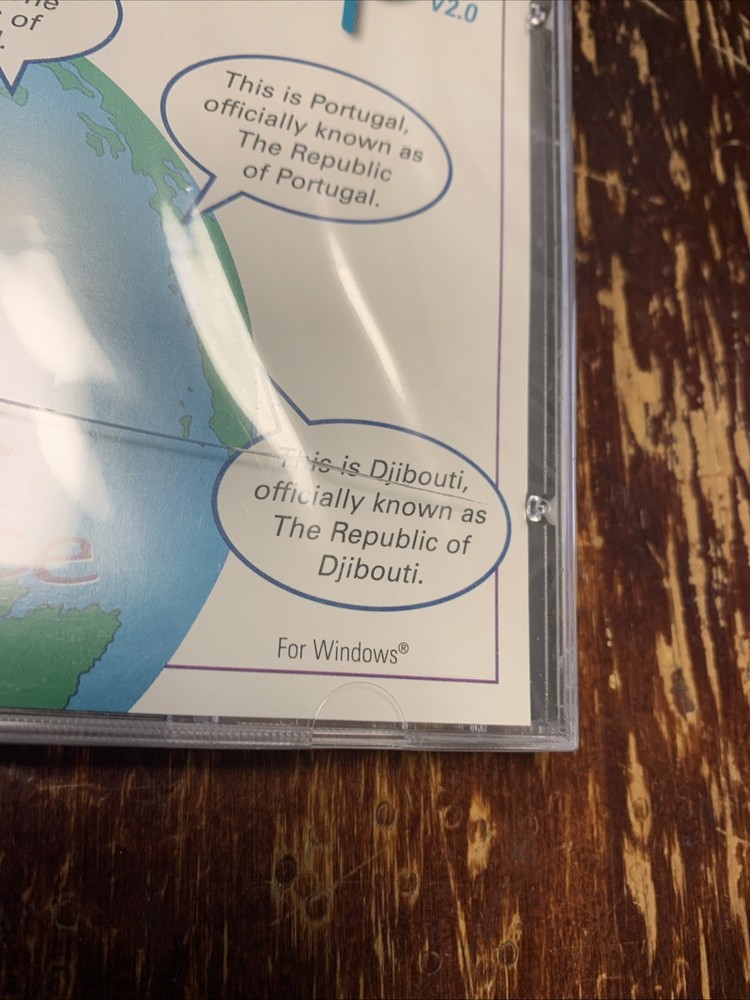 1998 GeoHelp - A Talking Schoolwork Help Source VTG. Computer Disc - Windows New
