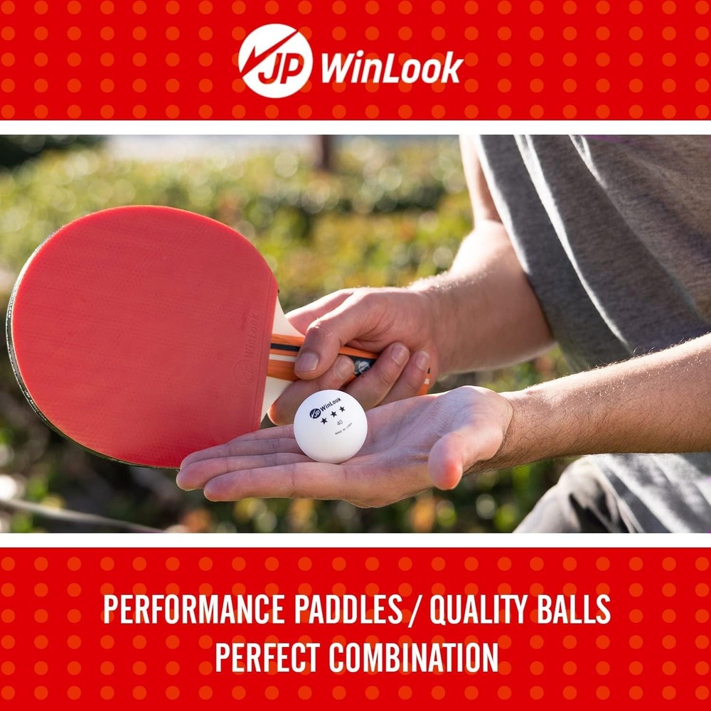High-Quality Ping Pong Racket Bundle - 4 Paddles, 8 Balls