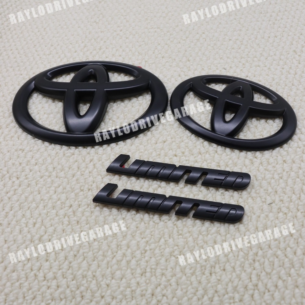 Front Grill Emblem Rear Tailgate Side Overlay Blackout For Sequoia Limited/SR5