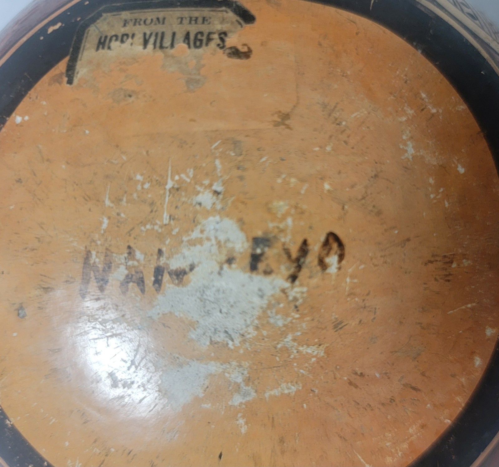 Hopi Pottery Bowl- Early 20th Century- Signed As Nampeyo- With Original Tag