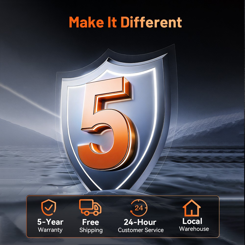 HumSienk 5120Wh 24V 200Ah LiFePO4 Battery 250A Deep Cycle BMS Solar Off-grid