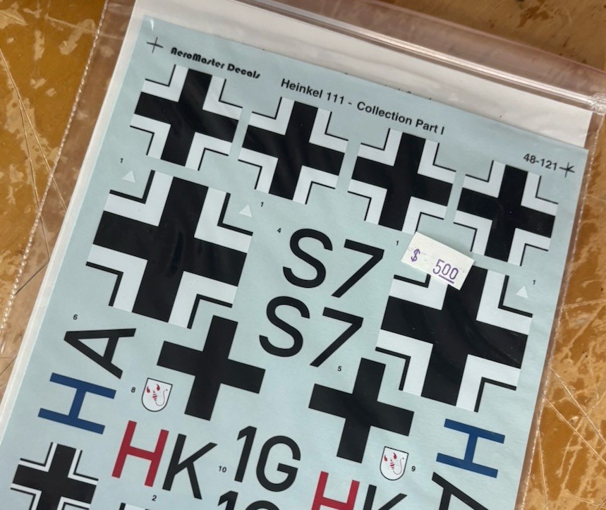 AeroMaster Model Plane Decals 48-121 German Heinkel H-111 1/48 Collection Pt. 1