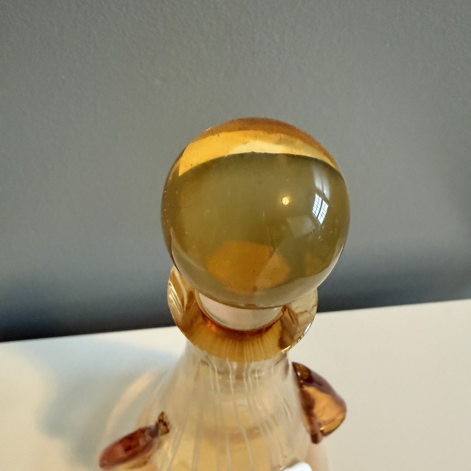 Fratelli Toso Murano Art Glass Clown Face Decanter With Stopper