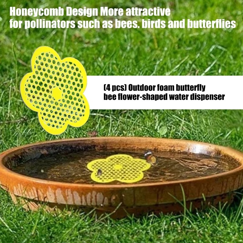 Floating Pollinator Watering Stations Foam Bees Baths Garden Ecosystem Support