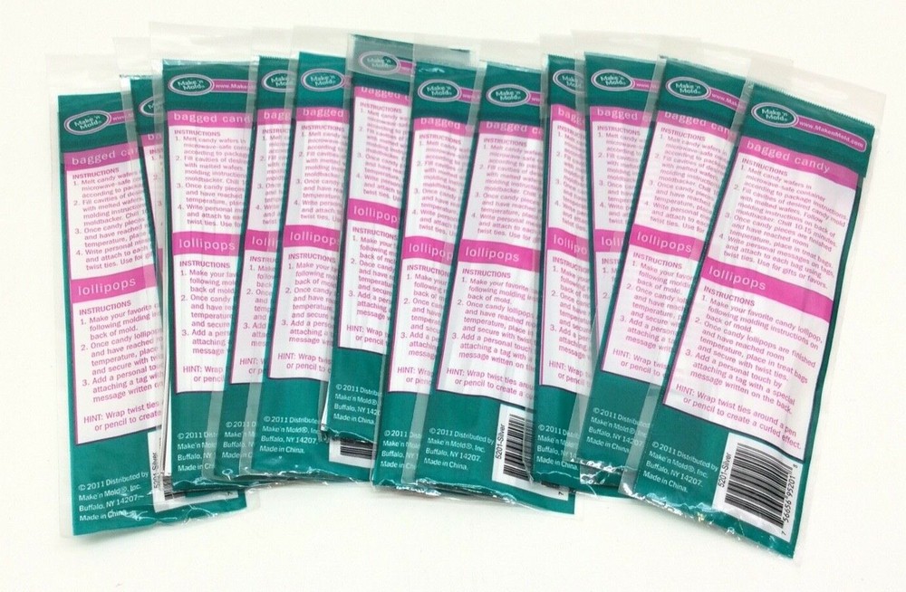 12 - Candymaking Wrap Twist Ties 7" Silver 50 Pack