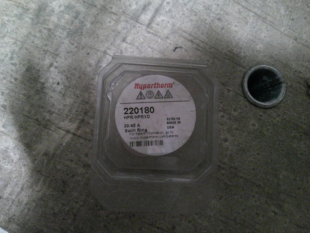 220180 Hypertherm Swirl Ring 30 - 45 Amp Gas Diffuser # 220180