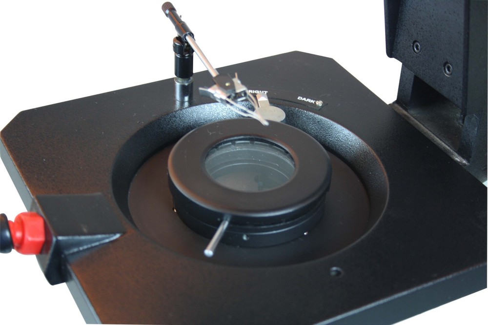 Gemstone Gem Testing Darkfield Zoom Stereo LED Microscope w Top Bottom Light