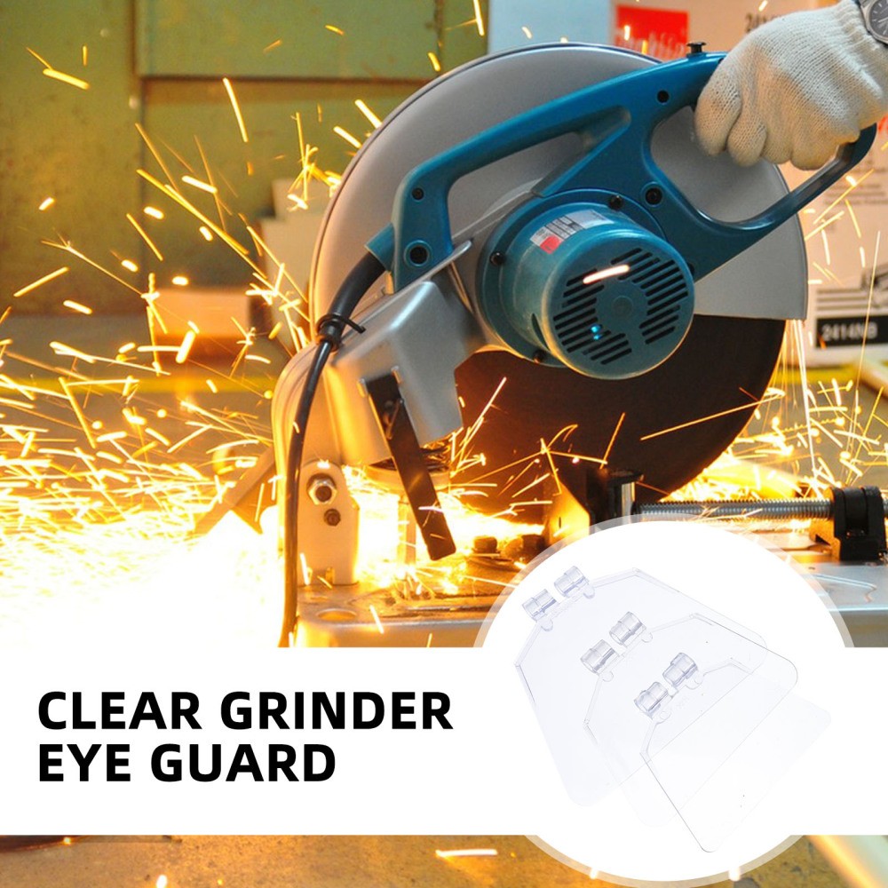 3 Pcs Clear Plastic Grinder Eye Shield Guards Protective Bench Grinder Eye