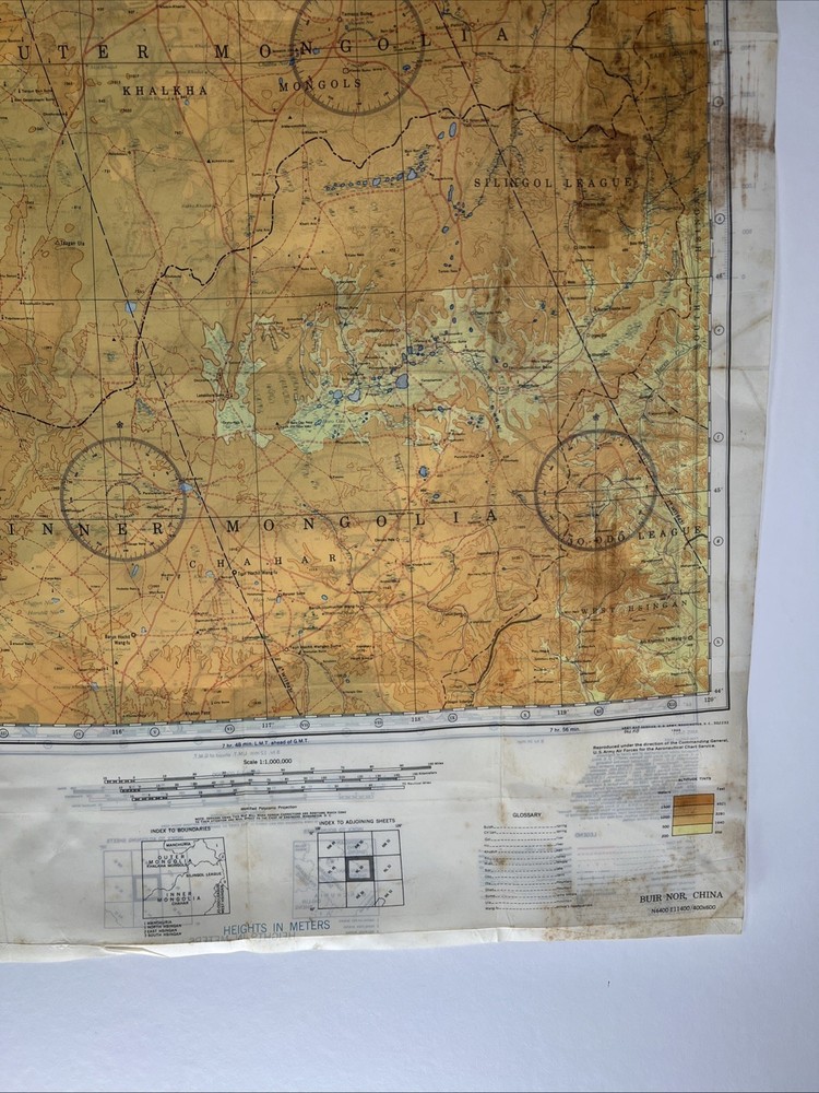 AAF CLOTH CHART Eastern Asia 1943