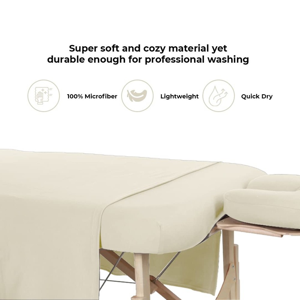Microfiber Massage Table Sheets Sets 3 Pcs Premium Massage Table Cover Includ...