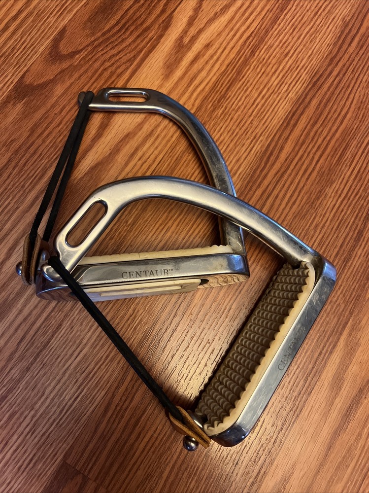 Used Centaur safety peacock Stirrup Irons 4.75”