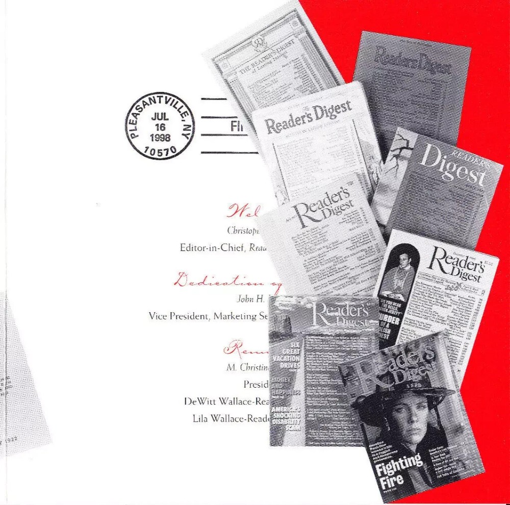 LILA & DEWITT WALLACE PHILANTHROPISTS #2937 1998 First Day Ceremony Program