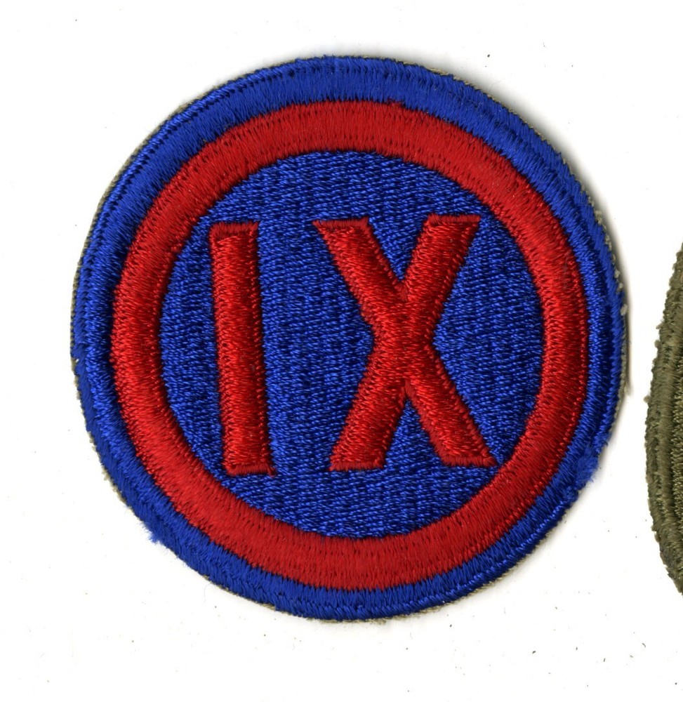 IX Corps White Back Patch WWII Vintage Pacific Theater
