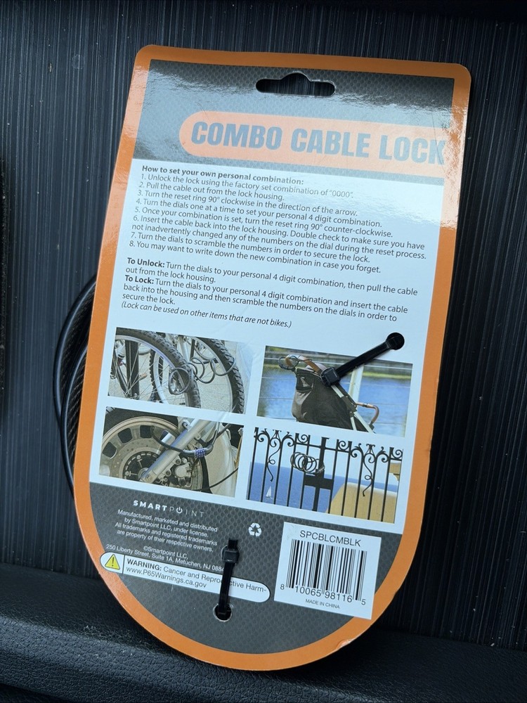 Workpoint Combo Cable Lock New In Package