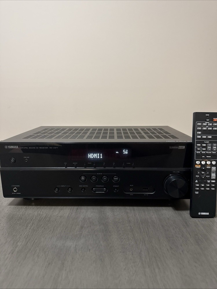Yamaha RX-V377 AV Receiver + Remote Tested Bundle