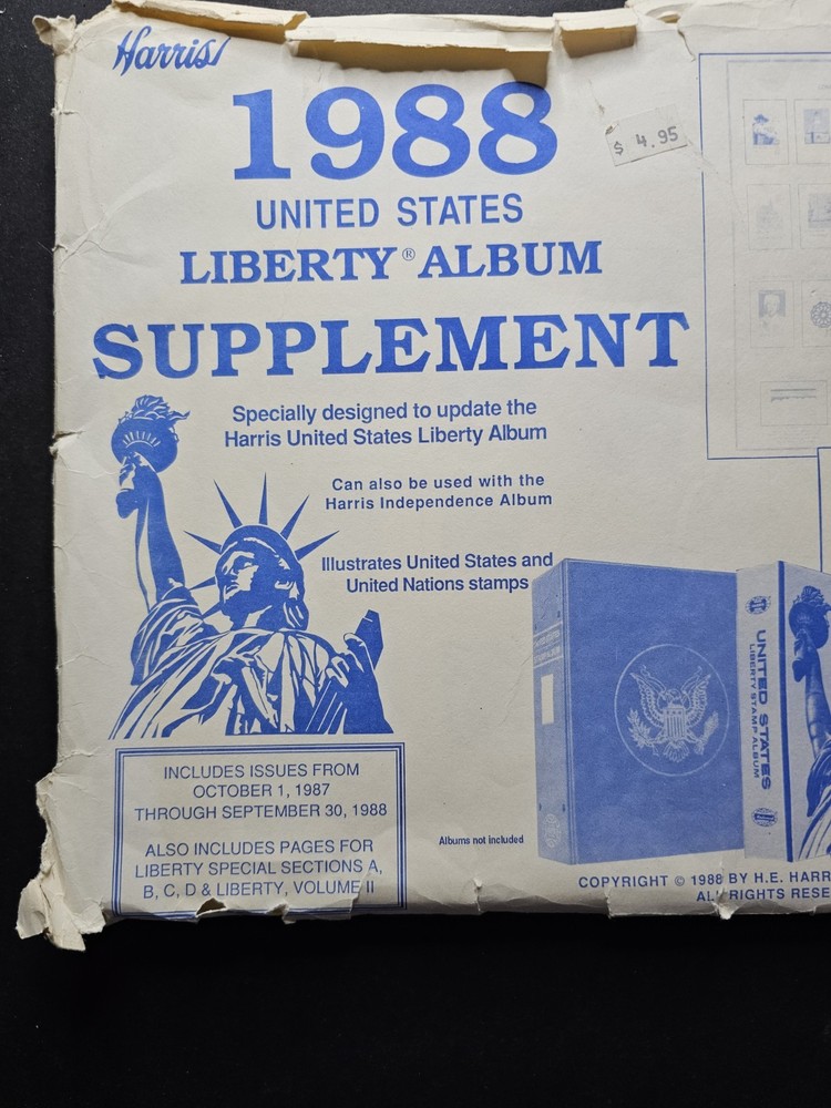 1988 Harris United States Liberty Album Supplement X108-88. UNITED NATIONS ONLY