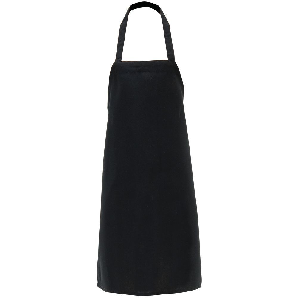 Pinnacle Textiles Black Polyester Bib Apron - 33"L x 29"W