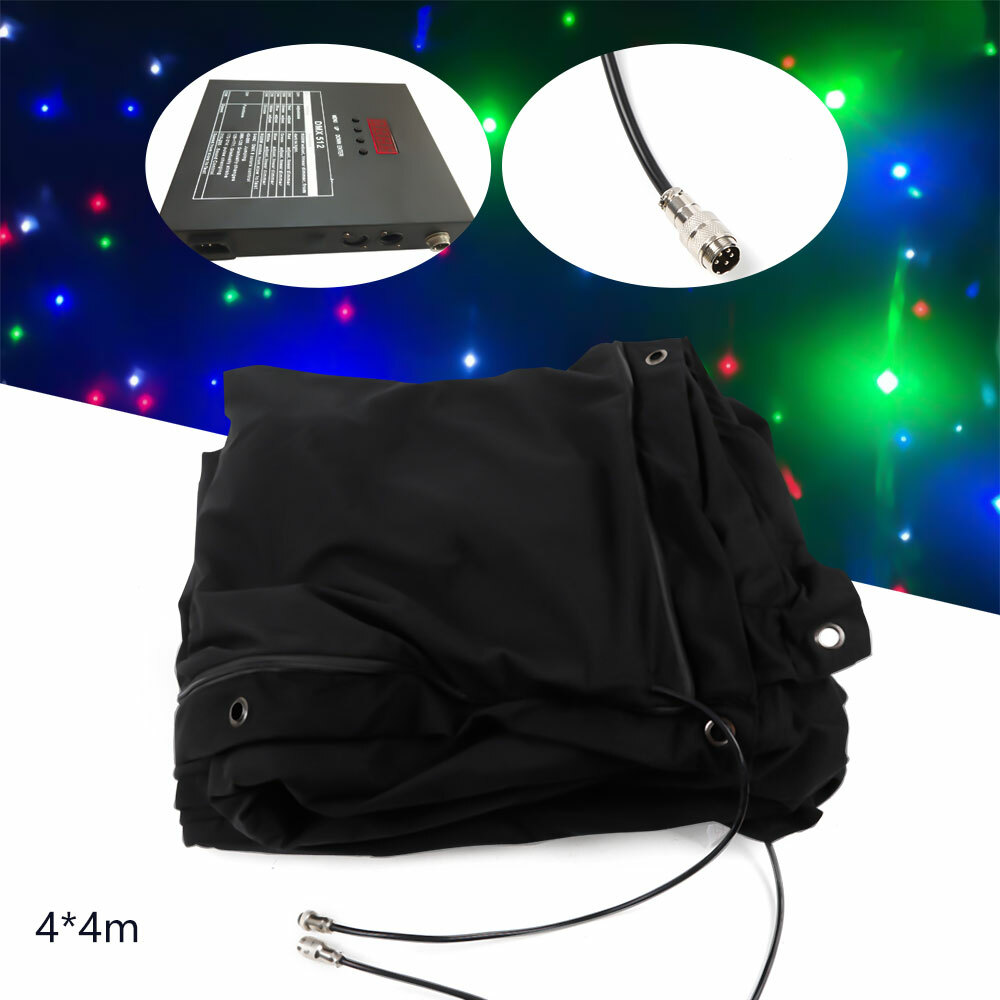 LED Stage Backdrop Background Star Light Curtain Backdrops Galaxy Starry 4m*4m