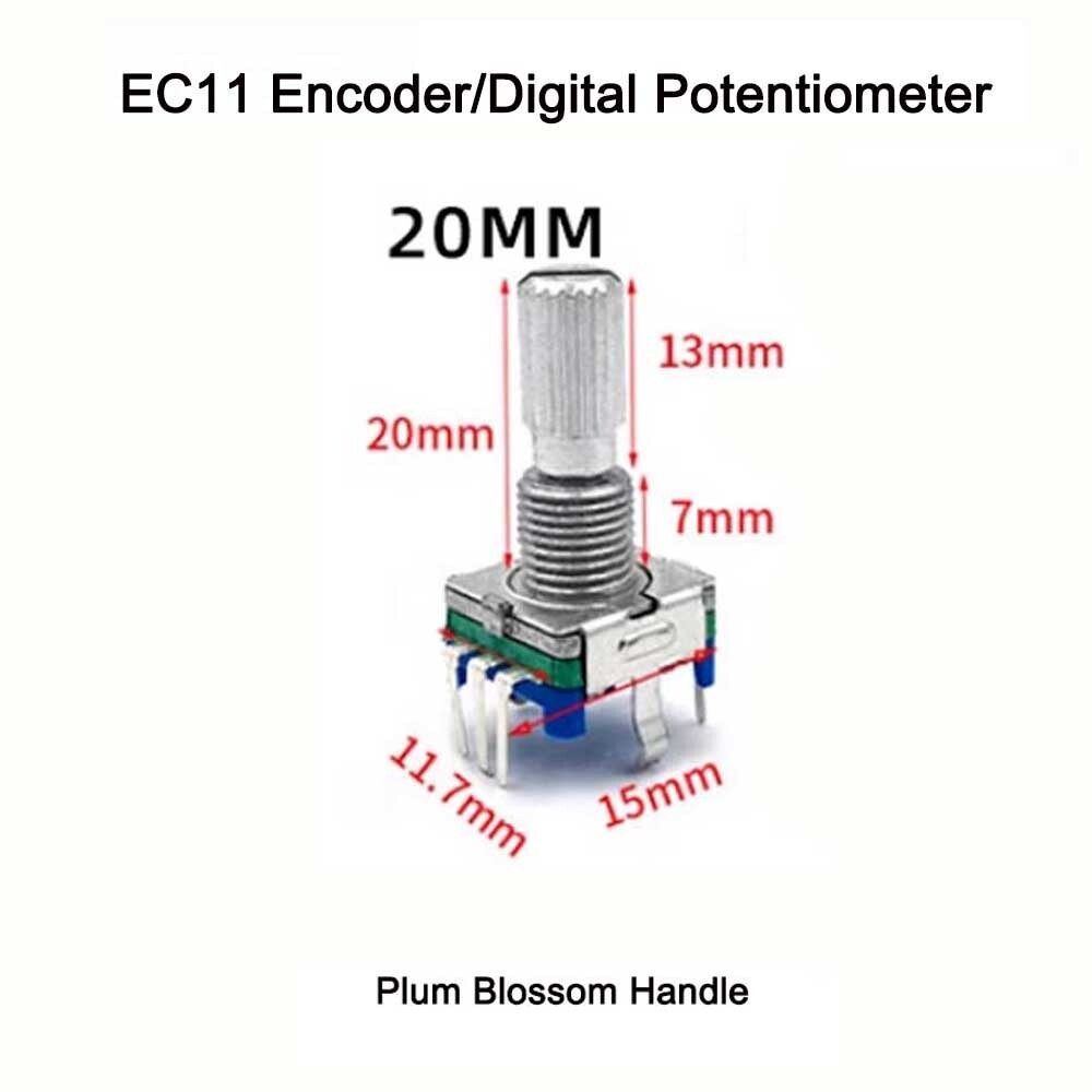 10Packs Rotary Encoder Switch EC11 Audio Digital Potentiometer with Handle 20 mm