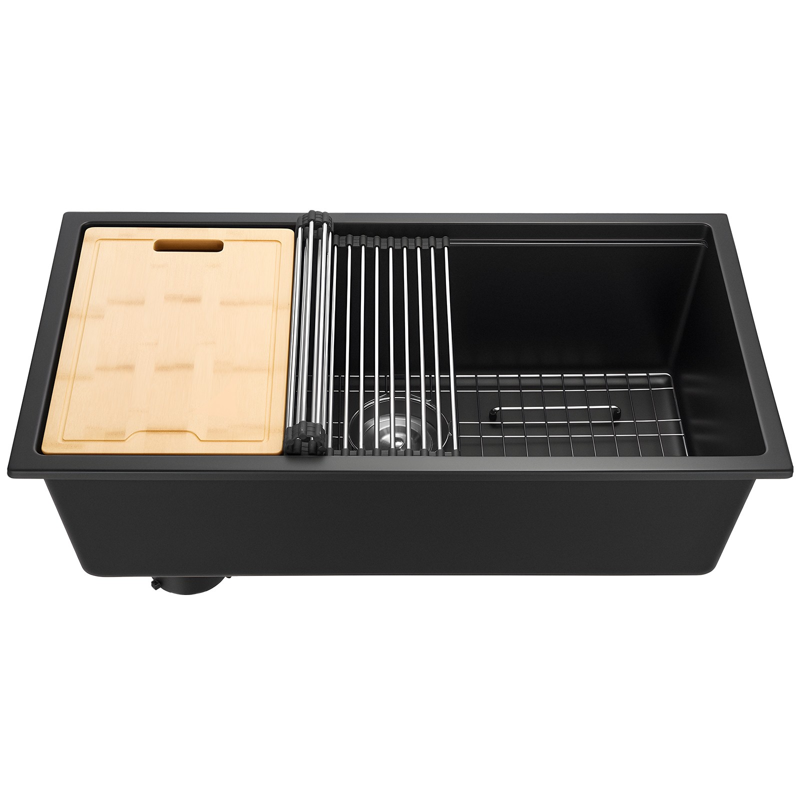 33 inch Granite Kitchen Sink Undermount Single Bowl Drop-In Basin for RV Bar