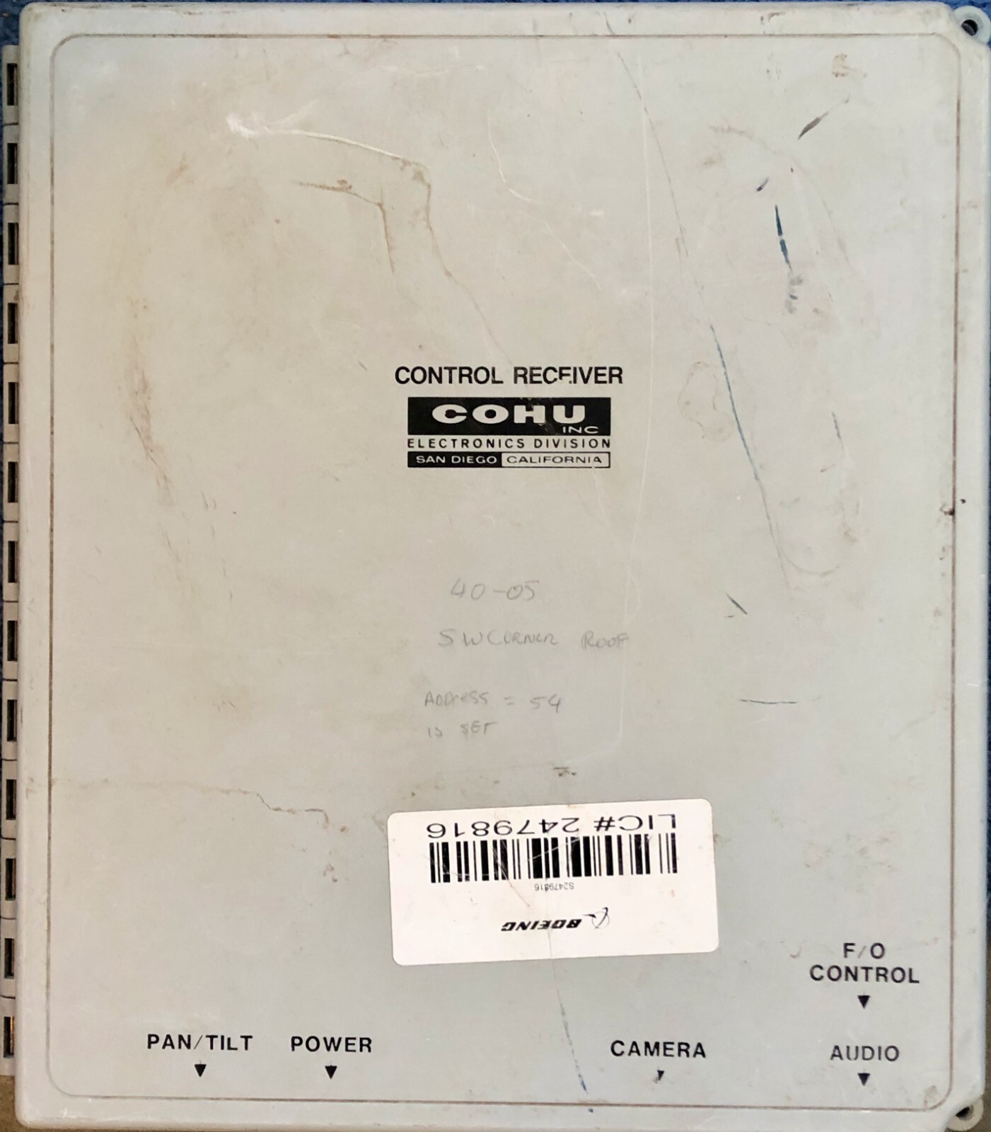 Cohu Microprocessor Camera Control Receiver Hoffman Enclosure MPC-D-146