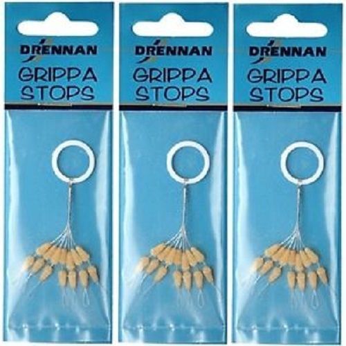 3 PACKS OF DRENNAN RUBBER GRIPPA RUBBER FLOAT STOPS