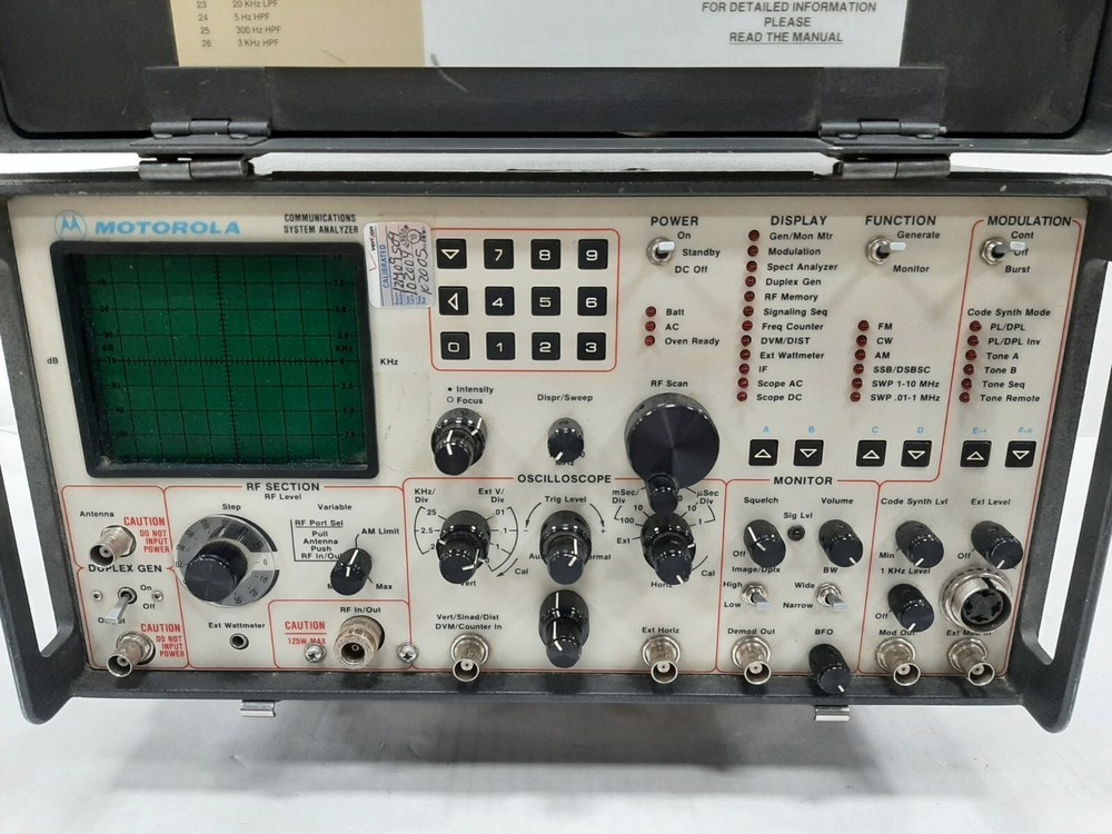 Motorola R2008D/HS Communications System Analyzer with High Stability OCXO