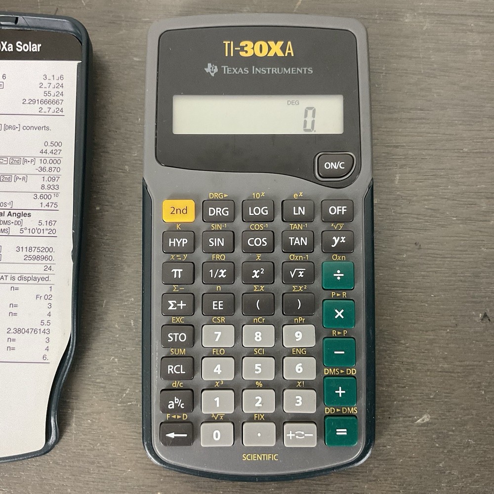 Texas Instruments TI-30XA Gray Trigonometry & Statistics Scientific Calculator