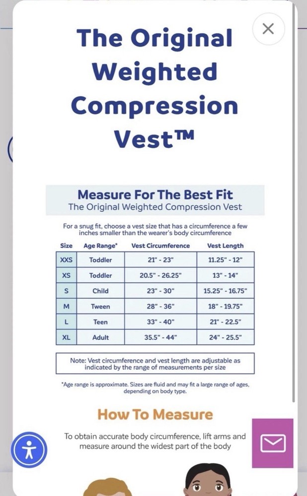 WEIGHTED COMPRESSION VEST Fun & Function Blue Toddler Small SensoryADHD AUTISM