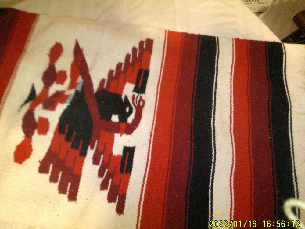 VINTAGE MEXICO THEME HAWK LOOK CHAIR BACK THROW