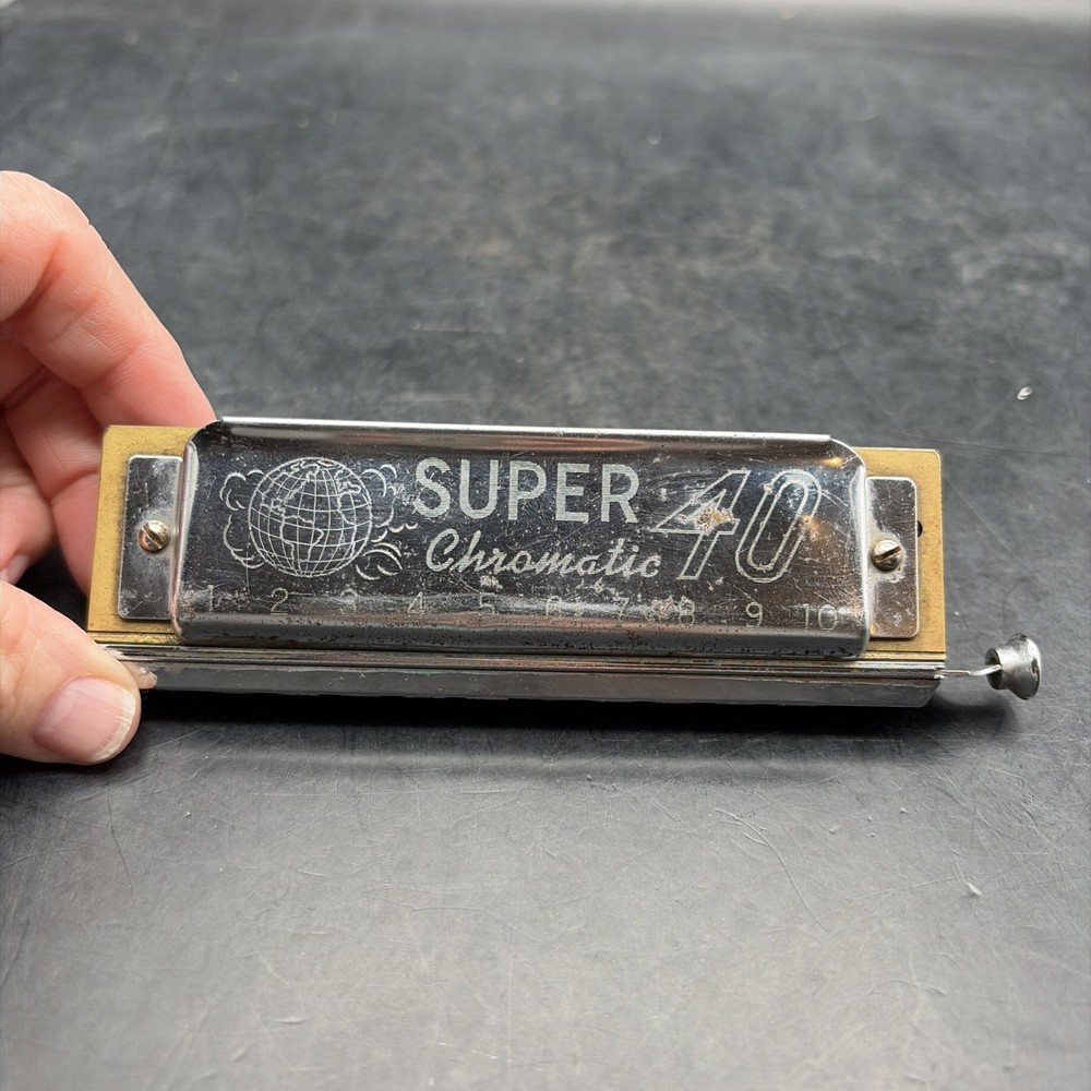 Vintage Harmonica WM Kratt Co Super 40 Chromatic